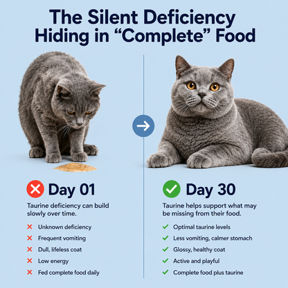 Add this to your cat’s food daily to help reduce vomiting and support a calmer, healthier stomach.