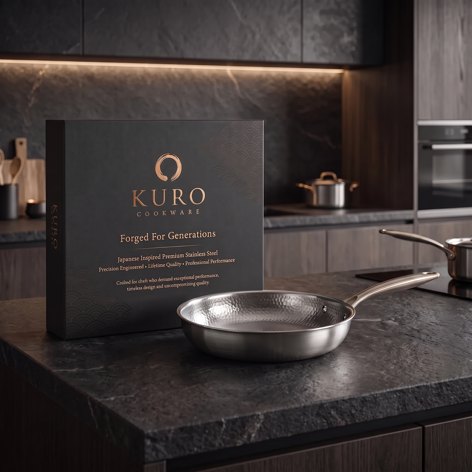 Hand-Hammered Titanium Pan